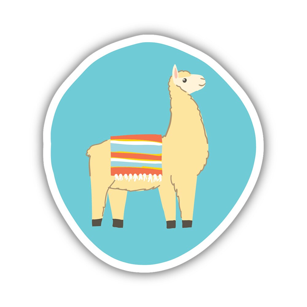 Stickers Northwest, 3", Sticker, Llama Circle